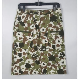 Micael Kors Camouflage Floral Print Skirt